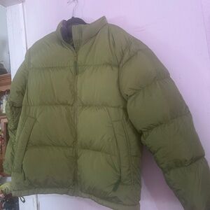 Cabela’s Outdoor Gear Premium Northern Goose Down sort of lime green jacket